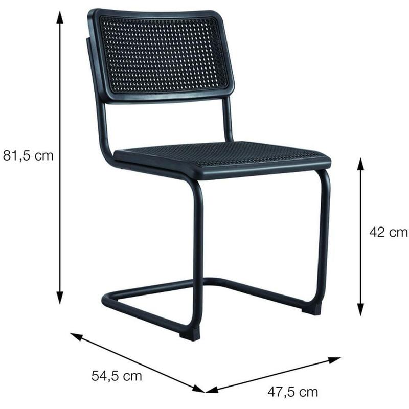 mi】Cesca Armless Chair Black Cesca Armless Chair Black / チェスカ